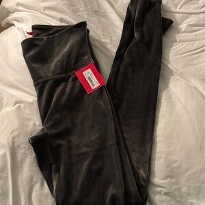 dark green spanx Velvet Leggings